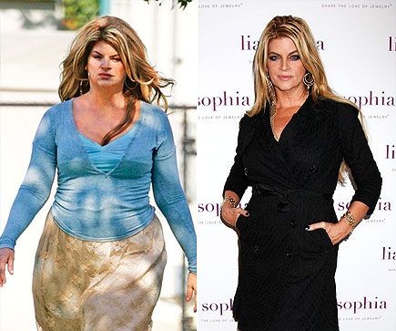 Image of renowned actress, Kirstie Alley weight loss