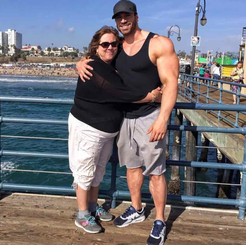 Fitness Trainer Bradley Martyn and his mother.