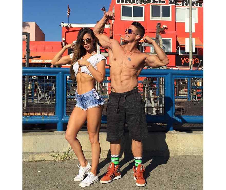 Image of fitness model and trainer, Anllela Sagra and her boyfriend