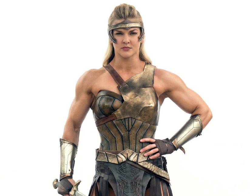 Image of an international fitness icon, Brooke Ence in Wonder Woman